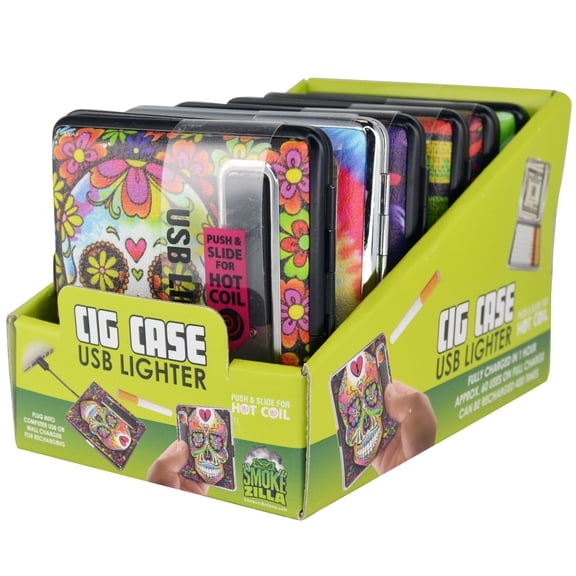 ITEM NUMBER 040307 CIG CASE WITH USB LIGHTER D 6 PIECES PER DISPLAY