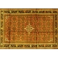 thumbnail image 1 of Ahgly Company Machine Washable Indoor Rectangle Persian Yellow Traditional Area Rugs, 4' x 6', 1 of 4