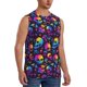 thumbnail image 2 of Fotbe mushroom rainbow color Skull Men's Camiseta sin Mangas Estampada para Hombres, Playera Casual para Gimnasio, Entrenamiento, Playa-XX-Large, 2 of 7