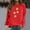 Red, variant on Fznquz Women Tops Loose Fitting Fall Winter Blue Long Sleeve Sweatshirts Dog Paw Print Crewneck Casual Womens Blouses