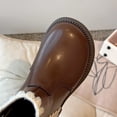 thumbnail image 6 of Girls Dressy Boots Faux Leather Classic Style Boots Easy Zipper Closure Non Slip Sole Cute Bowknot Decor Kids Casual Winter Boots, 6 of 8