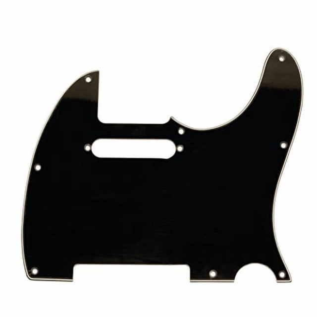 Seismic Audio Black Replacement 3 Ply Style Pickguard for Standard Tele Electric Guitar (SAGA37)