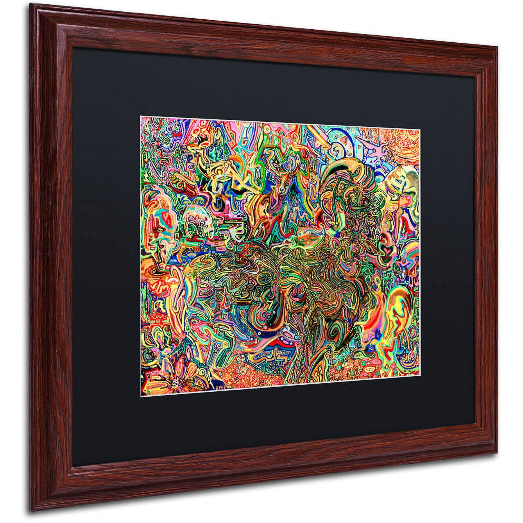 Trademark Fine Art "Do Electric Sheep Dream Of Androids" Canvas Art by Josh Byer, Black Matte, Wood Frame