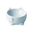thumbnail image 1 of Blue Raised Ceramic Cat Feeder Bowl Blue Tilted Design For Healthy Eating Posture Pet Food Water Dish, 1 of 6