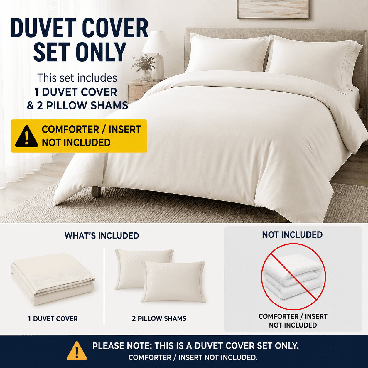 LammaLoe Duvet Cover Full 3 Piece, Luxury Microfiber Bedding Sets with 2 Pillow Shams, White