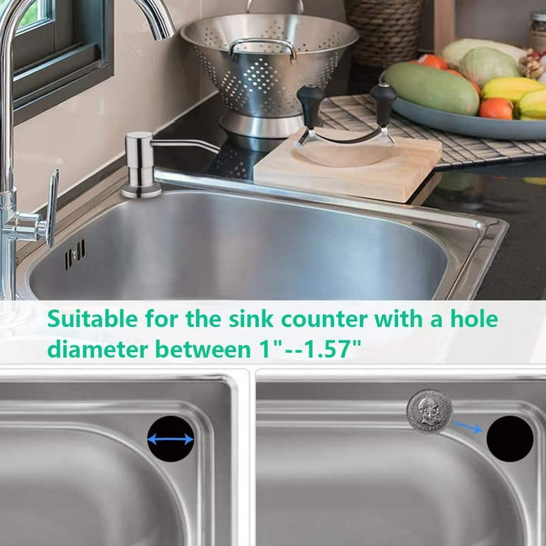 Samodra Liquid Soap Dispenser With Extension Tube Build In Kitchen Essories  Chrome Detergent Dispenser Hand Soap For Kitchen