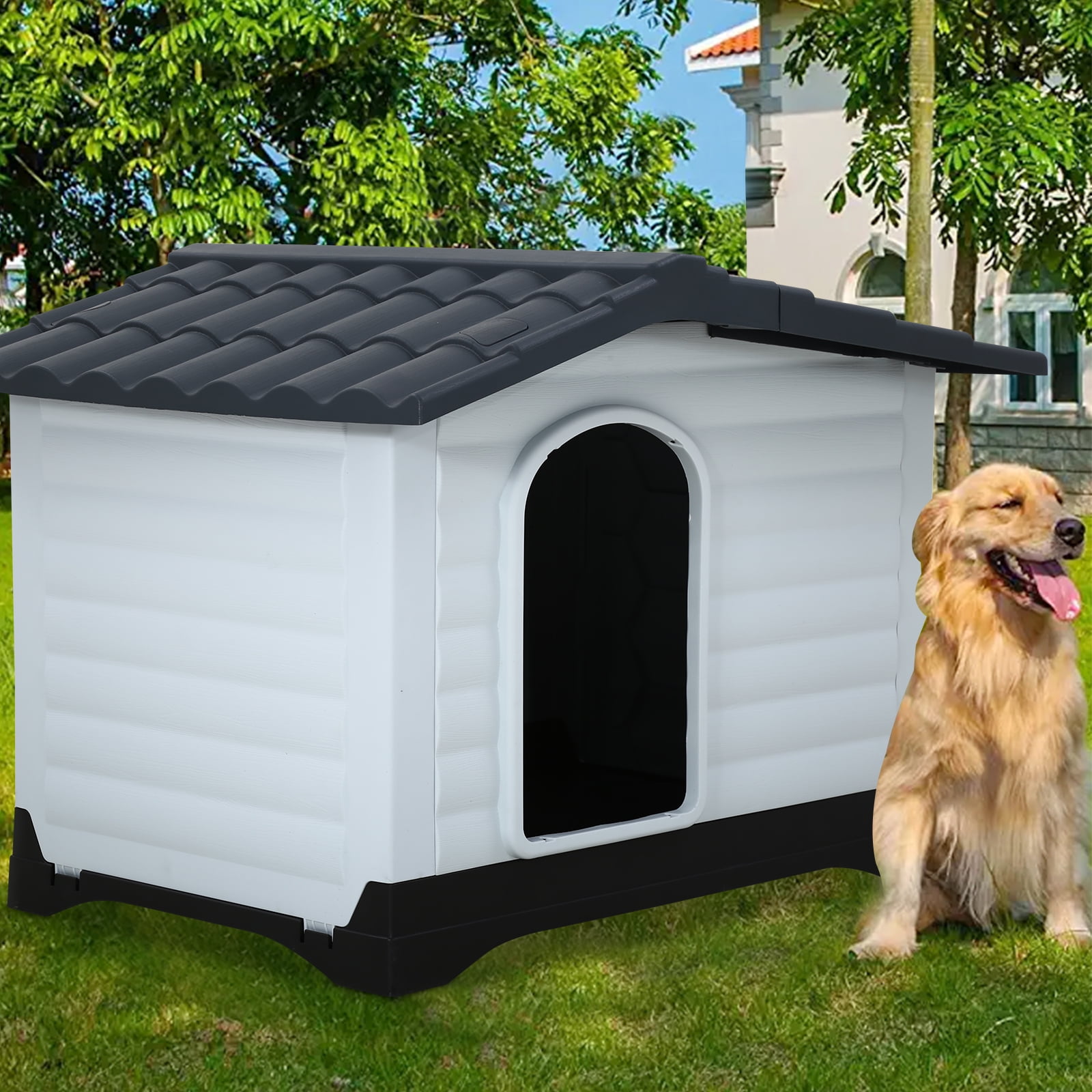Plastic Dog House for Small Medium Large Dogs, 26 Inch High Large