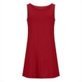 thumbnail image 5 of yillto Women's Tennis Dresses Summer Round Neck Exercise Dress Solid Color Sleeveless Workout Dresses, 5 of 7