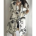 thumbnail image 5 of Button Up Winter Mid-Long Trench Coat (L, MultiPink), 5 of 8