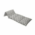 thumbnail image 4 of Abstract Floor Pillow Lounger Cover, Geometric Pattern with Traditional Culture Effects Print, Nap Mat Printed Fabric Case for 5 Pillows, 88" x 36", Grey Pearl Pale Pink, by Ambesonne, 4 of 5