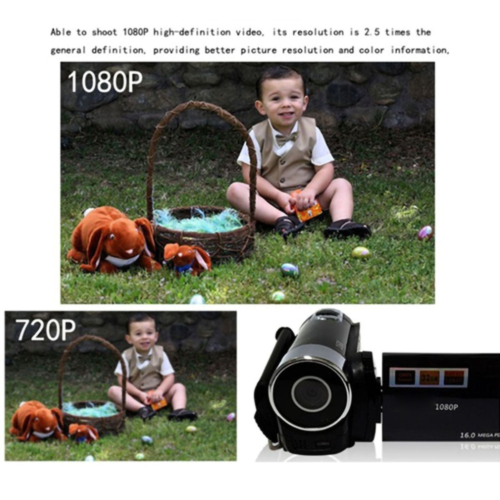 Deyuer 2.7inch Portable Digital Full High Clarity 1080P 1600W DV Video Camera Zoom Camcorder