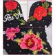 thumbnail image 4 of Negro chino RoseRose flor bordada papá sombrero mujeres hombres lindo ajustable algodón Floral gorra de béisbol, 4 of 5