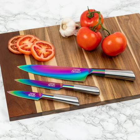 Thyme Table 3 Piece Titanium Knife Set Walmart Com
