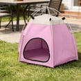 thumbnail image 4 of Tienda para mascotas hexagonal para acampar al aire libre, viajes, impermeable, resistente a desgarros, refugio portátil plegable para perros y gatos, cama ligera para mascotas para playa y jardín, 4 of 6