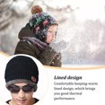 thumbnail image 3 of Linyer Hat Scarf Comfortable Clothing Accessory Thermal Neck Wrap Exquisite Knitted Scarves Stylish Winter Lined Headwear for Outdoor Type 13, 3 of 4
