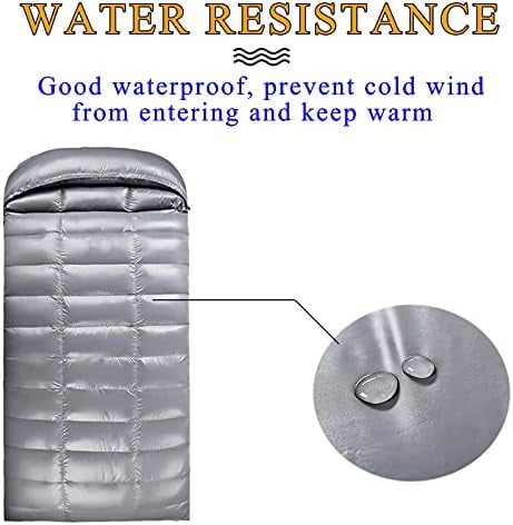 Double Four Seasons Outdoor Camping Sleeping Bag Ultra-Light Storage Folding Women and Men Suitable for Hiking Soft and Warm,Black