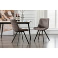 thumbnail image 2 of Porthos Home Vue Dining Chairs, Microfiber and Metal Legs (Set of 2), 2 of 7