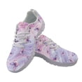 thumbnail image 2 of COEQINE Butterfly Tennis Shoes for Women Girls Pink Violet Marble Sneakers Lightweight Athletic Work Shoes Breathable Footwear for Jogging Training Climbing Hiking, 2 of 7