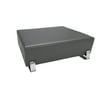 OFM Axis Series Model 4004C Contemporary Square Bench with USB Port, Textured Vinyl with Chrome Base, Slate