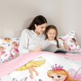 thumbnail image 5 of Feelyou Kawaii Fairy Elf Full Size Comforter Sets, Pink Princess Castle Bedding Comforter Set, Dreamy Butterfly Flower Reversible Bedding Sets, Luxury Bedroom Decor, 3-Piece, 5 of 8