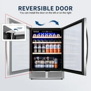Tittla Beverage Refrigerator,300 Can 48Beverage Fridge Freestanding/Built-in Reversible Door Hinge Beverage Cooler(2 Pcs)