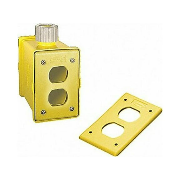 Electrical Box, 1 cu in, Outlet Box Type, 1 Gang, Valox, Rectangular Shape