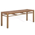 thumbnail image 5 of Safavieh Couture Romona Rattan Weaving Outdoor Bench, Natural, 5 of 11