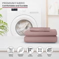 thumbnail image 4 of Lux Decor Collection Twin Bed Sheets Set , Upto 16 Inches Deep Pocket Brushed Microfiber 3 Piece Sheets Set, Baby Pink, 4 of 8