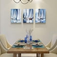 thumbnail image 5 of 3 Piece Framed canvas wall art for living room bathroom bedroom Wall Art Decor Ocean landscape sailboat abstract Canvas painting Ready to Hang Office Home Decoration sea poster Pictures Wall Artworks, 5 of 7