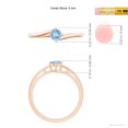 thumbnail image 4 of ANGARA Natural Classic Round Aquamarine Solitaire Bypass Ring in 14K Rose Gold for Women (Size-4mm) | March Birthstone, Birthday, Anniversary, Jewelry Gift for Women | Natural Aquamarine Ring, 4 of 9