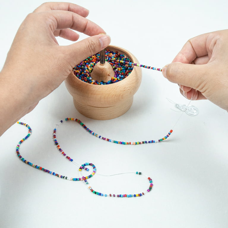 Bead Loader Beading Spinner Wooden Bead Holder Waist Beads Kit For