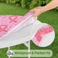 thumbnail image 5 of Pink Breast Cancer Ribbon Floral Pattern Round Fitted Tablecloth with Elastic Edge,Dining Table Cover Waterproof,Outdoor Round Tablecloth for Camping,Dining,Indoor and Outdoor, 5 of 7
