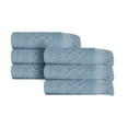 thumbnail image 3 of Superior Rolla Cotton Geometric Soft Hand Towel Set of 6, Blue, 3 of 12