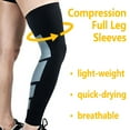 thumbnail image 3 of TOPTIE 1 Pce Manchons de Compression Pleine Jambe pour Hommes et Femmes, Manchons de Jambe pour Sports, Course, Basketball, Attelles Tibiales-Rouge (Lot de 1)-L, 3 of 8