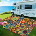 thumbnail image 6 of Multicolor Bohemian Mandala Pattern Outdoor Area Rug, 6 of 6
