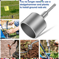 thumbnail image 6 of SDS-Plus T Post Ground Rod Driver, Drill Bit Driver Hammer Converter for Grounding Rods A, 6 of 7
