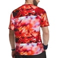 thumbnail image 2 of Wukai Autumn Maple Leaves Print Men's Short-Sleeved Mesh T-Shirt,Quick-Dry Short Sleeve Workout T-Shirt-X-Small, 2 of 8