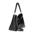 thumbnail image 3 of Time and Tru Women's River Soft Faux Suede Shoulder Hobo Bag, Black, 3 of 5