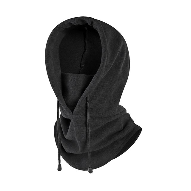 Visland Unisex Hat Thickened Drawstring Ear Protection Polar Fleece Brimless Balaclava Hat Hiking Scarf Riding Supplies
