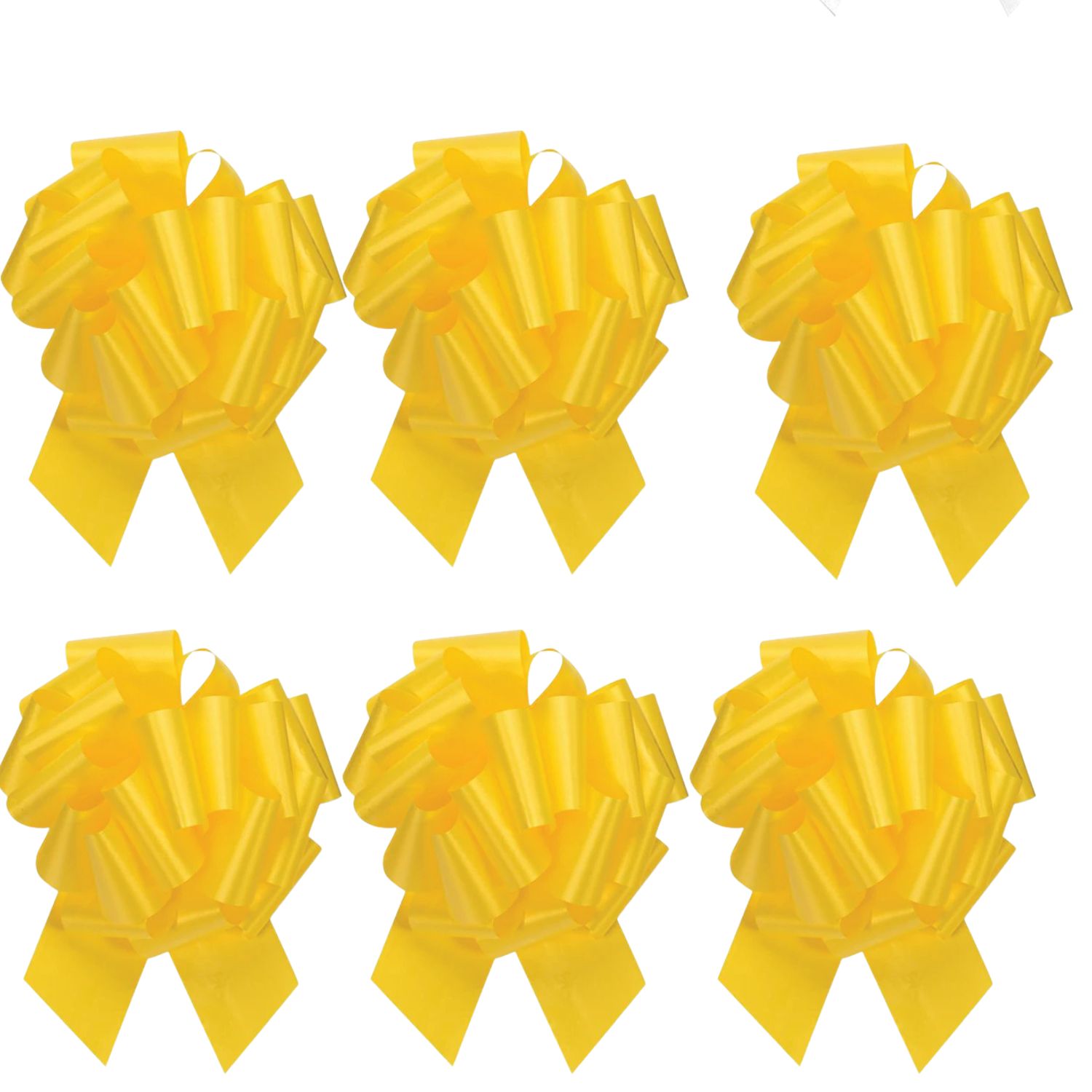 LoonBalloon #5 Perfect Gift Bow 4 inches‚ Daffodil Yellow (10-Pack)