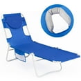 thumbnail image 3 of #Wejoy Beach Lounge Chair Adjustable Folding Face Down Tanning Lawn Chair for Adult (Blue), 3 of 9