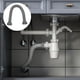 thumbnail image 5 of ColoMX Manguera de drenaje telescópica: Tubo flexible de 50 cm para fregadero de cocina y lavabo, fácil de conectar y evitar fugas., 5 of 7