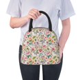 thumbnail image 6 of Fotbe Bunny Floral Pattern Lunch Bag, Insulated Lunch Box, Small Leakproof Cooler Food Lunch Containers Reusable High Capacity Lunch Tote Bags for Work, Travel, Outdoor, 6 of 6