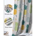 thumbnail image 3 of Blue Yellow Pineapple Kitchen Curtains Farmhouse Summer Botanical Watercolor Cafe Short Curtains for Bathroom Blackout Window Curtain Small Window Treatment Drapes for Bedroom Living Room 27.5"x39"x2, 3 of 9