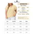 thumbnail image 6 of Unique Bargains Women's Plus Size V Neck Hollow Flare Short Sleeve Tops Tshirts 4X Yellow, 6 of 6