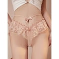 thumbnail image 1 of Tangas con lazo de encaje floral, bragas íntimas con entrepierna abierta, lencería y ropa interior sexy para mujer, 1 of 5