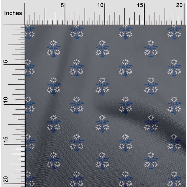 oneOone Polyester Lycra Fabric Leaves & Floral Block Decor Fabric Printed BTY 56 Inch Wide