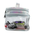 thumbnail image 6 of Unique Bargains 1 Pcs Double Layer Makeup Bag Cosmetic Travel Bag Case Make Up Bag Clear Bags Silver Tone, 6 of 6