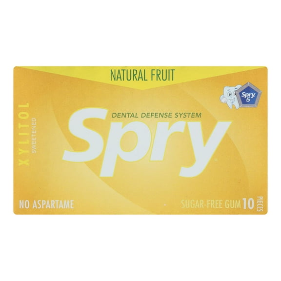 Spry Xylitol Gums - Fresh Fruit - Case of 20 - 10 Count