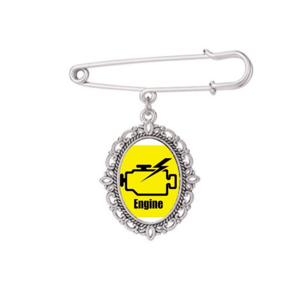 Engine Piston Power Safe Art Deco Fashion Brooch Pin Dress Shirt Shawl Clips